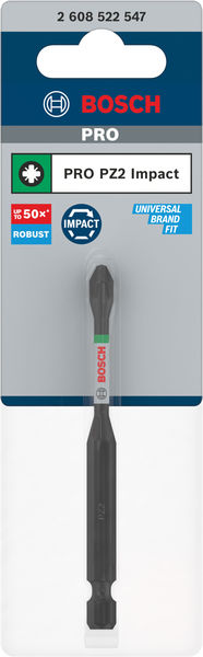 BOSCH PRO Pozidriv Impact Bit, PZ2, 90 mm
