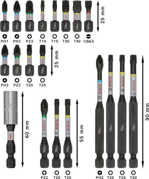 BOSCH PRO Impact Schrauberbit Set, 20-tlg.