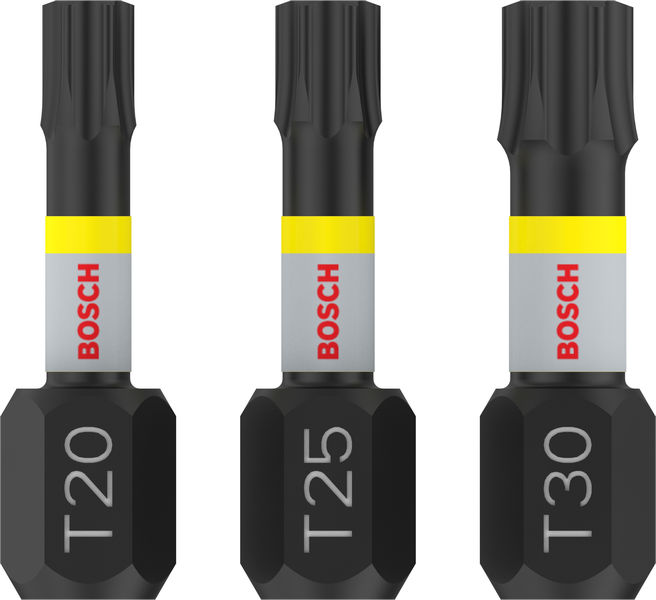 BOSCH PRO T Impact Bit Set, 25 mm, 3-tlg