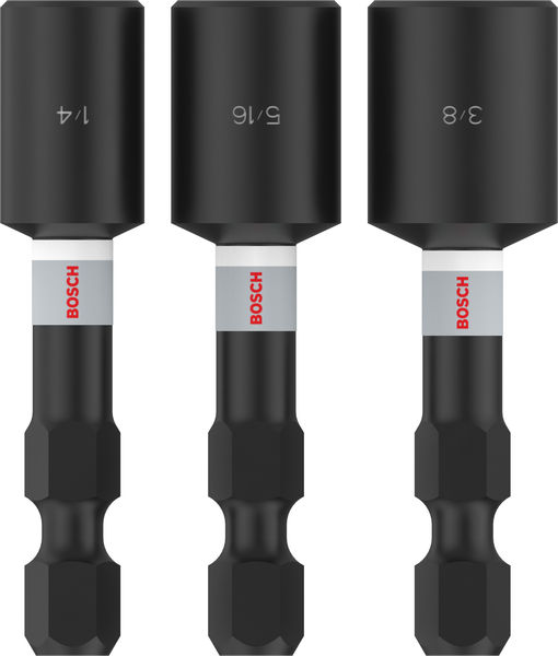 BOSCH PRO Nutsetter Impact Set , 1/4" x 50 mm, 5/16" x 50 mm, 3/8" x 50 mm, 3-tlg. BOSCH PRO Nutsetter Impact Set , 1/4" x 50 mm, 5/16" x 50 mm, 3/8" x 50 mm, 3-tlg.
