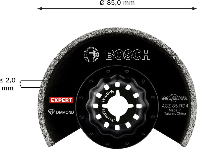 BOSCH EXPERT ACZ 85 RD4 Grout Segment Blade, 85 mm BOSCH EXPERT ACZ 85 RD4 Grout Segment Blade, 85 mm