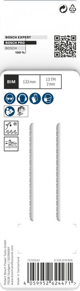 BOSCH PRO Metal Pipes and Profiles T321BF Stichsägeblatt, 132 mm, 2-tlg.