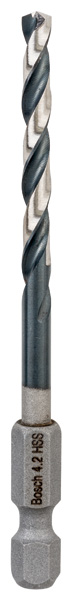BOSCH HSS-Hex-Schaft Spiralbohrer 4,2 mm