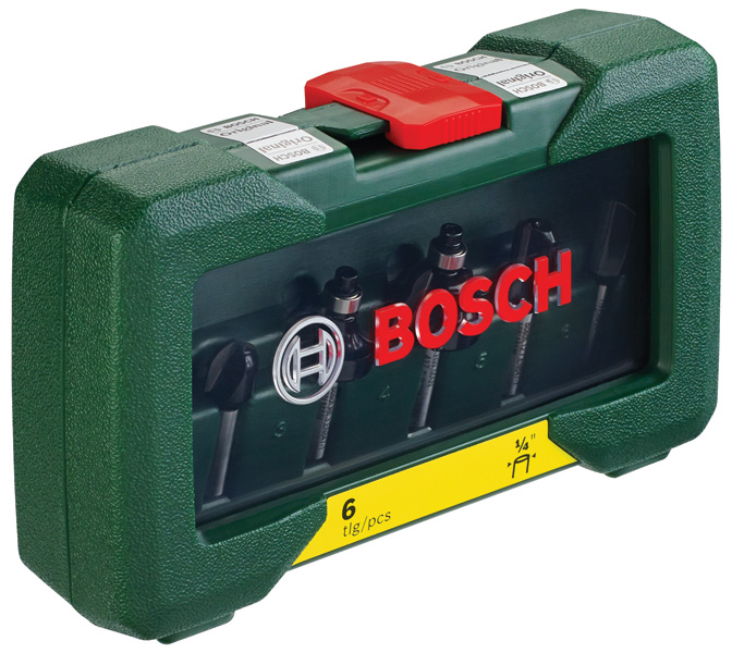 BOSCH 6-teiliges HM-Fräser-Set (1/4" Schaft)