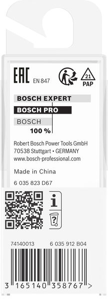BOSCH PRO V-Nutfräser, 90° x Ø 1/2“, Schaft 1/4“