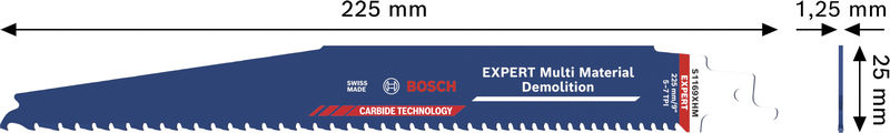 BOSCH EXPERT Multi Material Demolition S1169XHM Säbelsägeblatt, 3-tlg. BOSCH EXPERT Multi Material Demolition S1169XHM Säbelsägeblatt, 3-tlg.