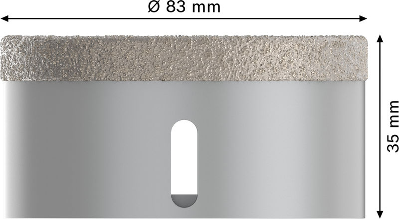 BOSCH PRO Ceramic dry Trockenbohrkrone, 83 x 35 mm, X-Lock