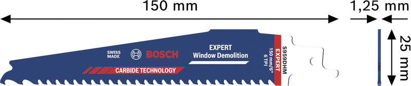 BOSCH EXPERT Window Demolition S959DHM Säbelsägeblatt BOSCH EXPERT Window Demolition S959DHM Säbelsägeblatt