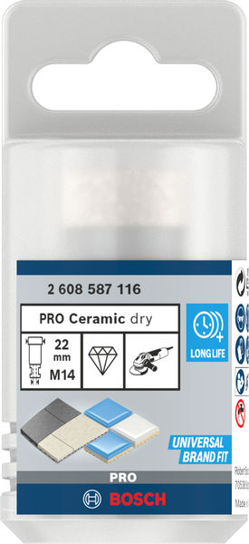 BOSCH PRO Ceramic Trockenbohrkrone, 22 x 35 x 14 mm