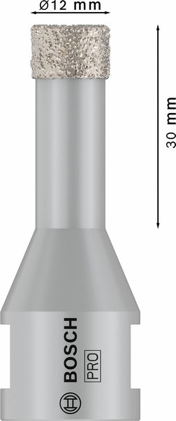 BOSCH PRO Ceramic dry Trockenbohrkrone, 12 x 30 x 22.23 mm BOSCH PRO Ceramic dry Trockenbohrkrone, 12 x 30 x 22.23 mm