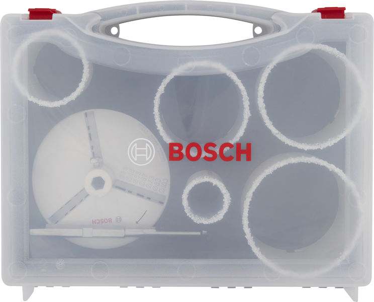BOSCH Brick and Soft Tile Lochsägen-Set mit Aufsteckhalter, 33; 53; 67; 73; 83 x 60 mm