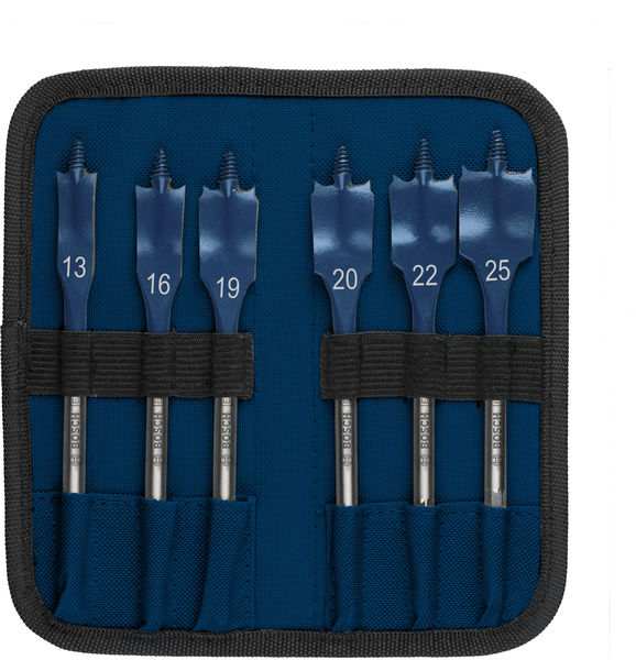 BOSCH EXPERT Self Cut Speed Flachfräsbohrer-Set, 13/16/19/20/22/25/25/32, 6?tlg.