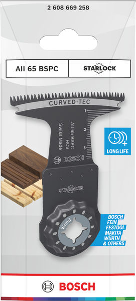 BOSCH AII 65 BSPC Holz Tauchsägeblatt, Starlock, 65 x 40 mm