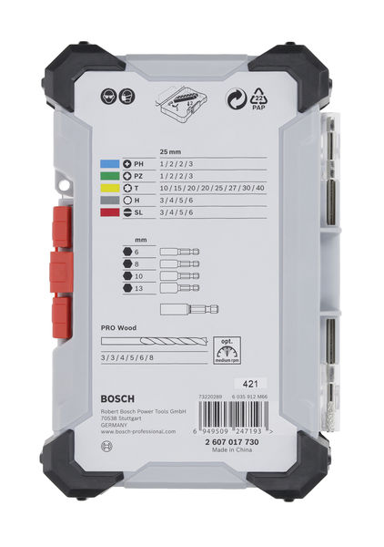 BOSCH Extra Hard Schrauberbit- und PRO Wood Bohrer-Set, 35-tlg.