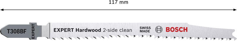 BOSCH EXPERT Hardwood 2-side clean T308BF Stichsägeblatt, 3-tlg.