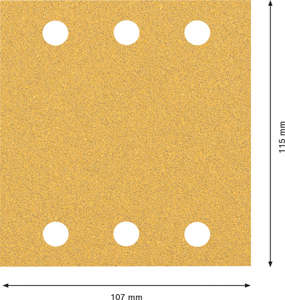 BOSCH EXPERT C470 Schleifblatt, 115x107mm, K60, 6 Löcher, 10-tlg.