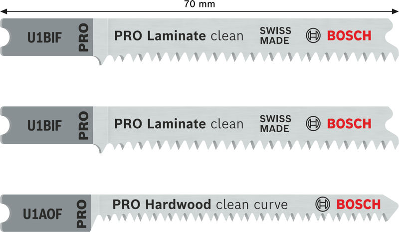 BOSCH PRO Laminate Set, U-Schaft, 3-tlg. BOSCH PRO Laminate Set, U-Schaft, 3-tlg.