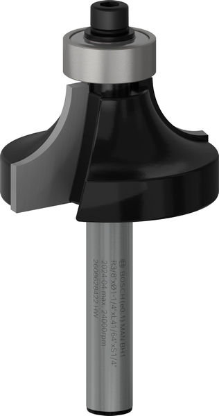 BOSCH PRO Abrundfräser, R 3/8", Schaft 1/4"