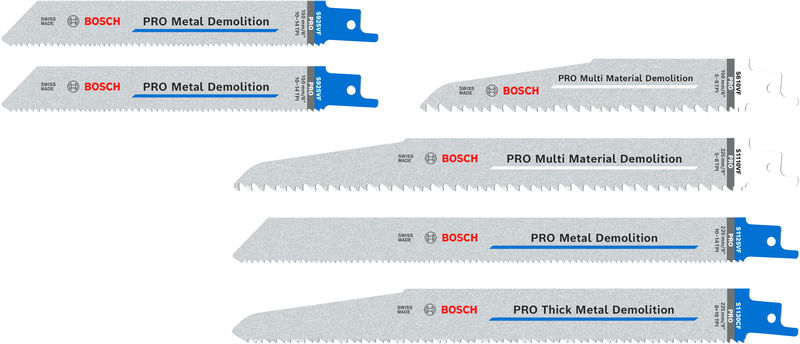 BOSCH PRO Demolition Säbelsägeblatt Set, 6-tlg. BOSCH PRO Demolition Säbelsägeblatt Set, 6-tlg.