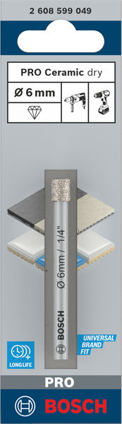 BOSCH PRO Ceramic dry Bohrer, 6 x 66 mm