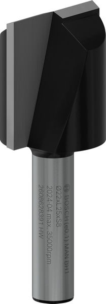 BOSCH PRO Nutfräser, zweischneidig, Ø 22 x L 24,6, Schaft 8 mm BOSCH PRO Nutfräser, zweischneidig, Ø 22 x L 24,6, Schaft 8 mm