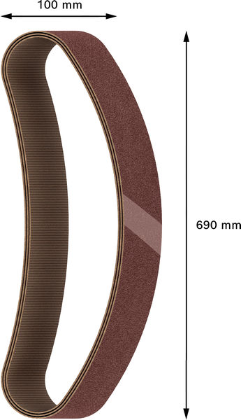 BOSCH PRO X440 Schleifband, 100 x 690 mm, G60, 10-tlg.