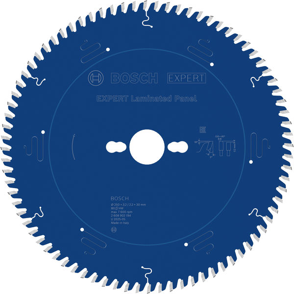 BOSCH EXPERT Laminated Panel Kreissägeblatt, 250x30 mm, Z80 BOSCH EXPERT Laminated Panel Kreissägeblatt, 250x30 mm, Z80