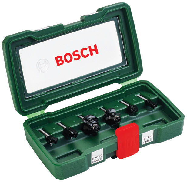 BOSCH 6-teiliges HM-Fräser-Set (6 mm Schaft) BOSCH 6-teiliges HM-Fräser-Set (6 mm Schaft)