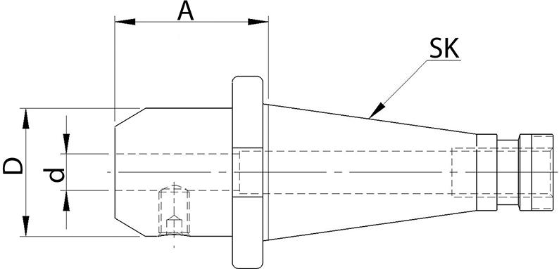 FORTIS Flächenspannfutter DIN2080 D32x80 SK40 Fortis