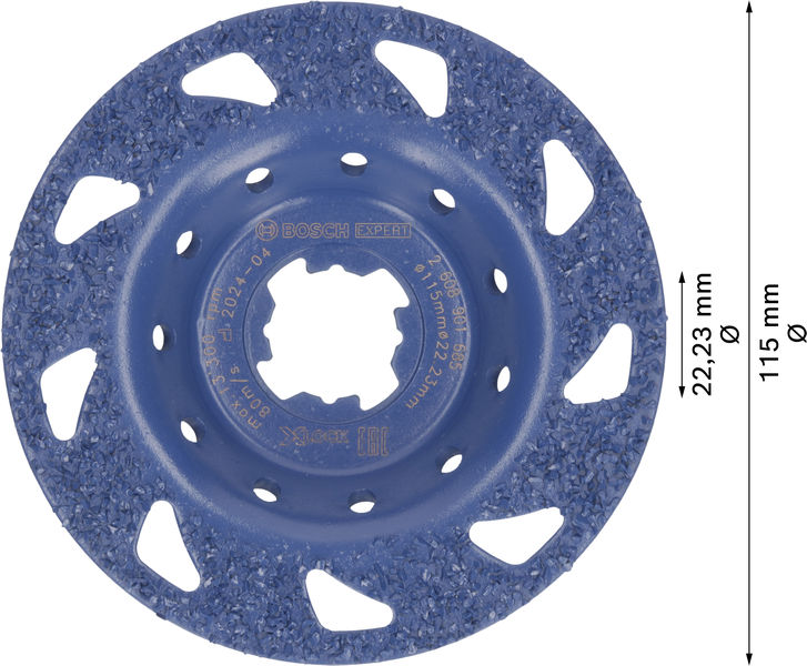 BOSCH EXPERT Multi Material Carbide-Topfscheibe med., flach, X-LOCK, 115 mm, 22,23 mm BOSCH EXPERT Multi Material Carbide-Topfscheibe med., flach, X-LOCK, 115 mm, 22,23 mm