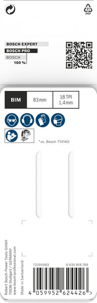 BOSCH PRO Hardwood clean curve T101AOF Stichsägeblatt, 83 mm, 2-tlg. BOSCH PRO Hardwood clean curve T101AOF Stichsägeblatt, 83 mm, 2-tlg.