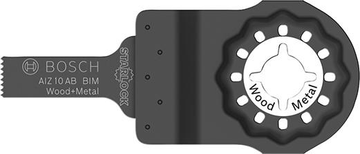 BOSCH BIM Tauchsägeblatt AIZ 10 AB, Wood and Metal, 20 x 10 mm