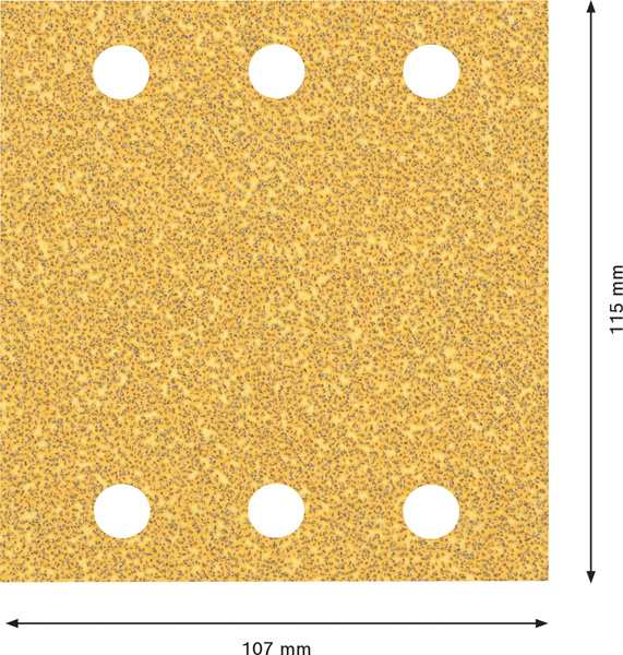 BOSCH EXPERT C470 Schleifblatt, 115x107mm, K40, 6 Löcher, 10-tlg. BOSCH EXPERT C470 Schleifblatt, 115x107mm, K40, 6 Löcher, 10-tlg.