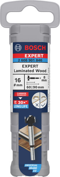 BOSCH EXPERT Laminated Wood Scharnierlochbohrer, 16 x 60 x 90 mm BOSCH EXPERT Laminated Wood Scharnierlochbohrer, 16 x 60 x 90 mm