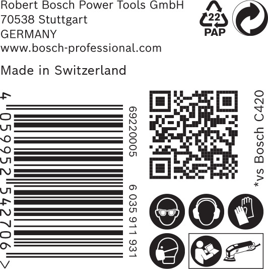 BOSCH EXPERT C470 Schleifblatt, 93x93mm, K240, 6 Löcher, 50-tlg. BOSCH EXPERT C470 Schleifblatt, 93x93mm, K240, 6 Löcher, 50-tlg.