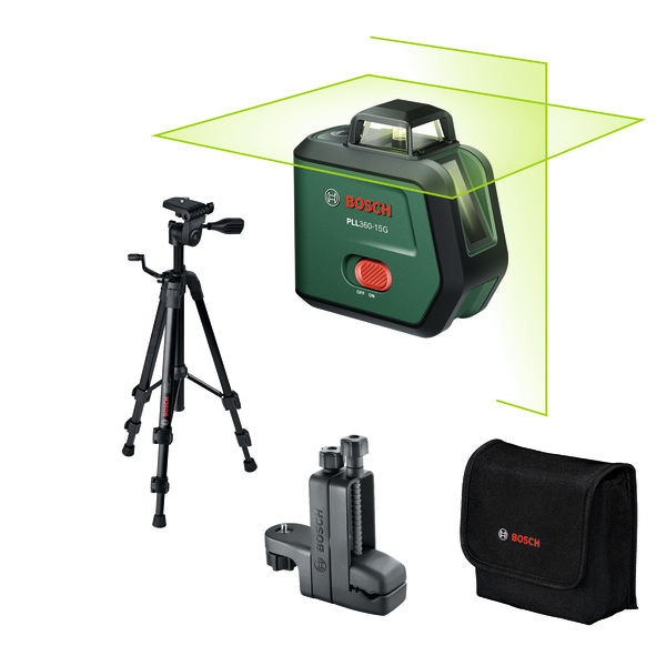BOSCH Kreuzlinien-Laser PLL360-15G Premium Set, 1 x Akku BA 3.6V 2.0Ah in Tasche BOSCH Kreuzlinien-Laser PLL360-15G Premium Set, 1 x Akku BA 3.6V 2.0Ah in Tasche