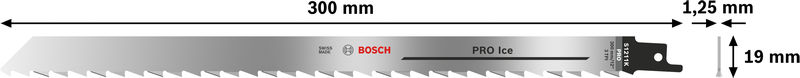 BOSCH PRO Ice S1211K Säbelsägeblatt, 1,25 x 19 x 300 mm, 5-tlg.