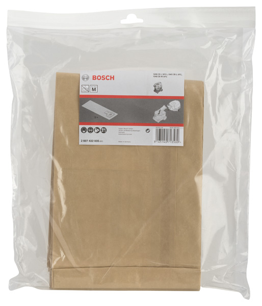 BOSCH Papierfilterbeutel für GAS 35 L AFC; GAS 35 L SFC+; GAS 35 M AFC