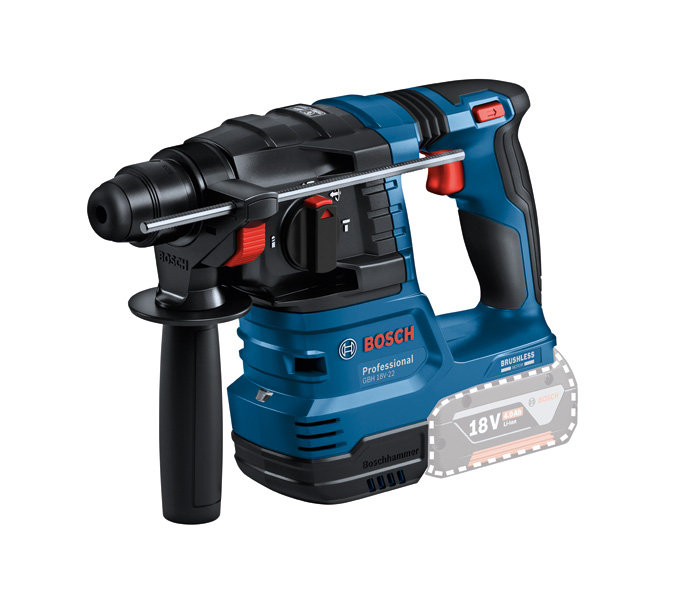 BOSCH Akku-Bohrhammer mit SDS plus GBH 18V-22, 2 x Akku GBA 18V 4.0Ah in L-BOXX 238