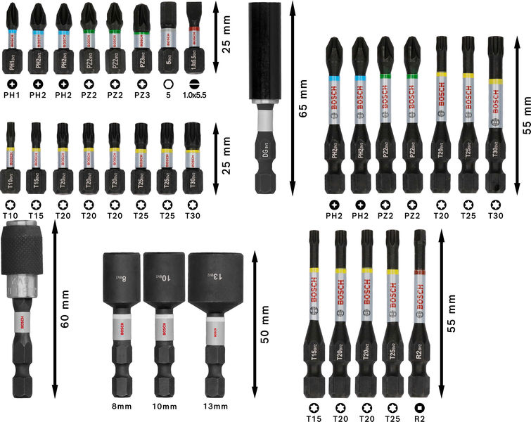 BOSCH PRO Impact Schrauberbit Set, 33-tlg.
