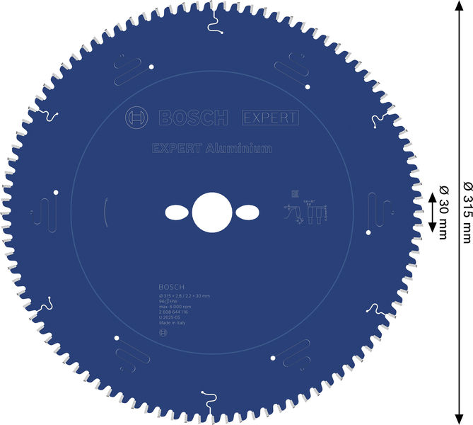 BOSCH EXPERT Aluminium Kreissägeblatt, 315x2,8/2,2x30 mm, Z96 BOSCH EXPERT Aluminium Kreissägeblatt, 315x2,8/2,2x30 mm, Z96