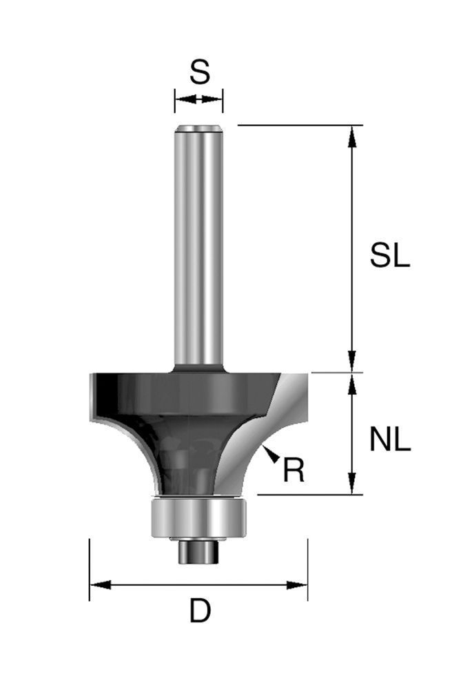 Brück HW-Viertelstabfräser D22, GL49