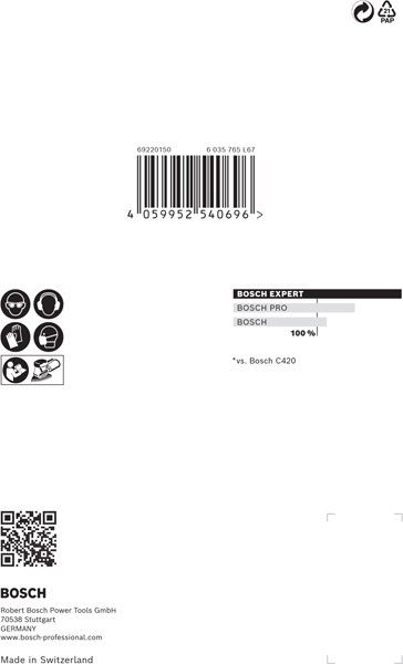BOSCH EXPERT M480 Schleifnetz, 100x150mm, K32, 10-tlg.