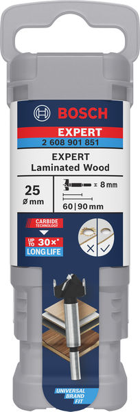 BOSCH EXPERT Laminated Wood Scharnierlochbohrer, 25 x 60 x 90 mm
