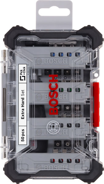 BOSCH Extra Hard Schrauberbitsatz, Display, 6x50 Teile