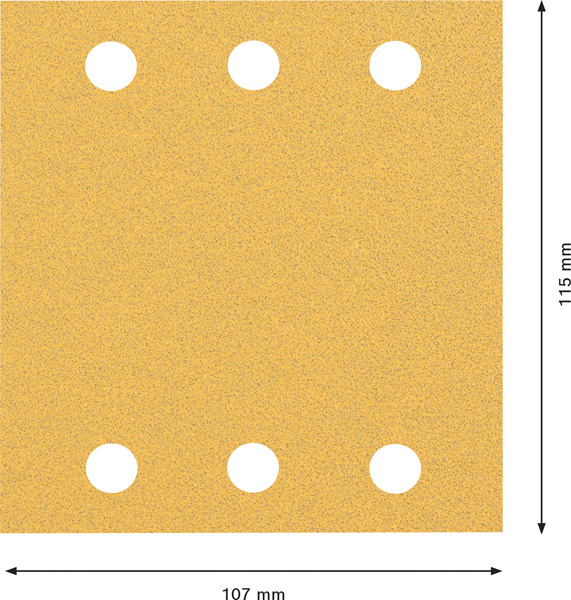 BOSCH EXPERT C470 Schleifblatt, 115x107mm, K80, 6 Löcher,10-tlg.