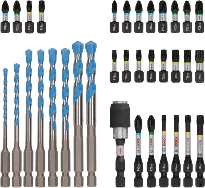 BOSCH PRO Impact Gemischtes Set, Display, 6 x 35-tlg