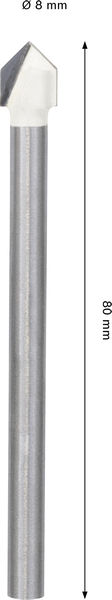 BOSCH CYL-9 Soft Ceramic Bohrer, 8 x 80 mm BOSCH CYL-9 Soft Ceramic Bohrer, 8 x 80 mm