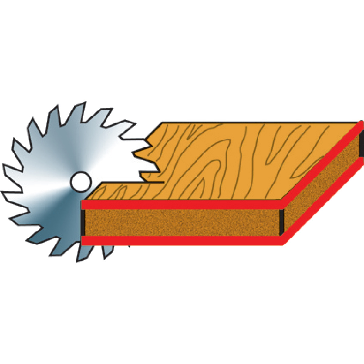 Holzkraft Besäum- und Fertigungsschnitt-Kreissägeblatt KSB-BF 350/84