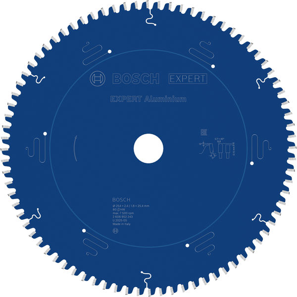 BOSCH EXPERT Aluminium Kreissägeblatt, 254x25,4 mm, Z80 BOSCH EXPERT Aluminium Kreissägeblatt, 254x25,4 mm, Z80